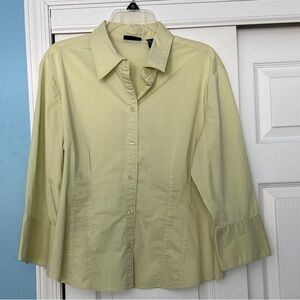 New York & Company Light Green Button-Down Shirt - XL